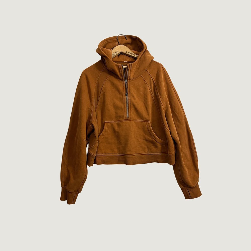 Lululemon Scuba Oversized Half Zip Hoodie Copper Brown XL/XXL LW3DM4S